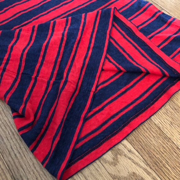 Michael Michael Kors Sleeveless Linen Blend Top Bold Stripe Red/Navy Size Medium - Picture 4 of 5